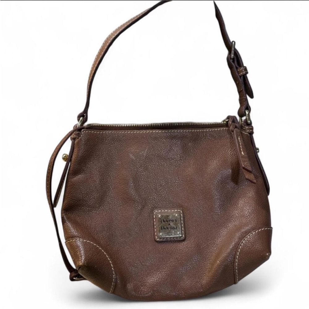 Dooney & Bourke Brown Pebbled Leather Shoulder Bag
